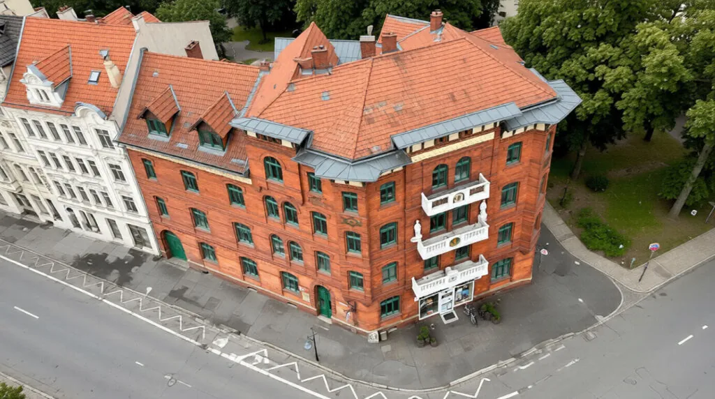 Luftaufnahme des Ärztehauses Torgau